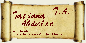 Tatjana Abdulić vizit kartica